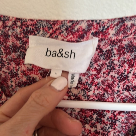 Ba&sh Beautiful Red Button-Front Blouse Size Large (US 10) french girl style - Picture 4 of 9